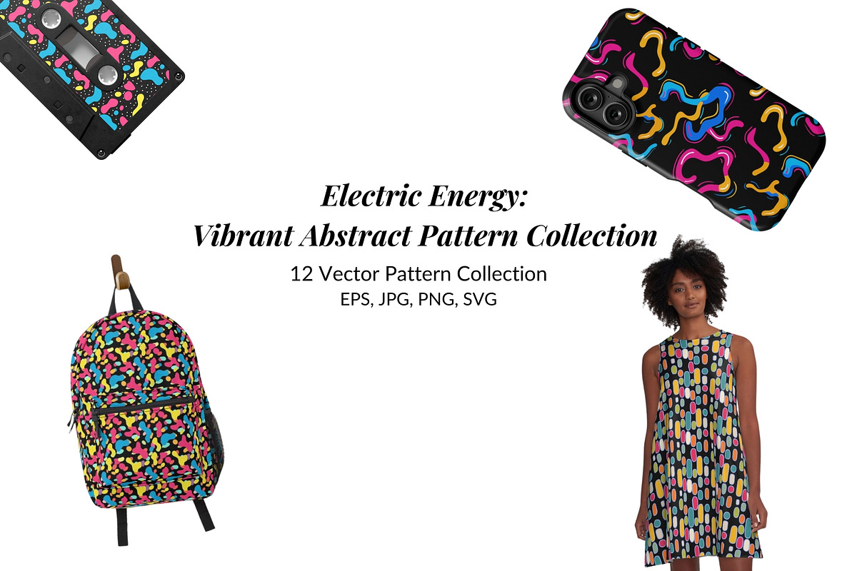 Electric Energy: Abstract Pattern, a Pattern Graphic by Elatedowl (Photo 1 of 11)