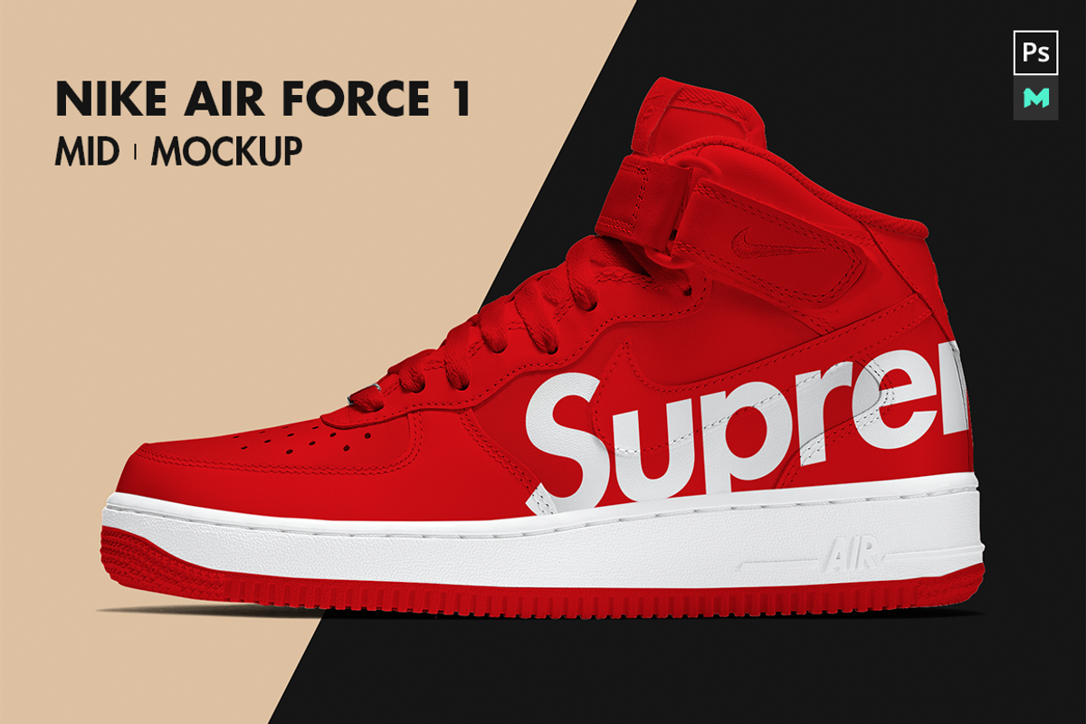 NIKE AIR FORCE 1 Mid | Mockup, an Apparel Mockup by MockupsPro (Photo 1 of 4)