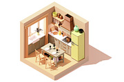 Vector isometric rooms, a Decorative Illustration by tele52 (Thumbnail 23 of 23)