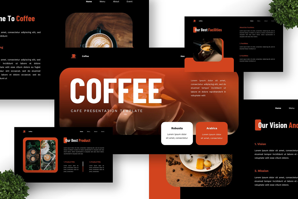 Coffee - Cafe Google Slide Templates, a Presentation Template by Deepslide Studio (Photo 6 of 6)