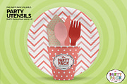 Party Plates and Utensils Mockup, a Cups & Container Mockup by INCDesign (Thumbnail 6 of 7)