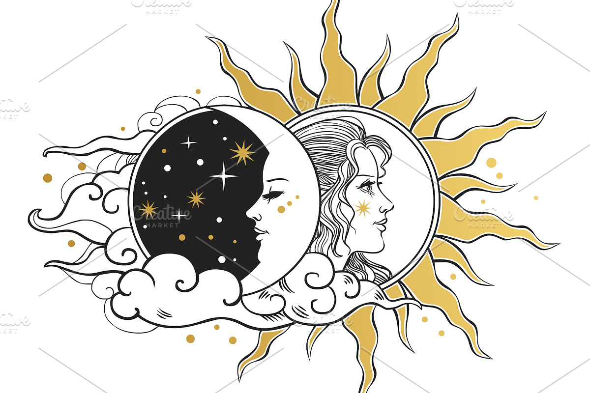 Duality. Vector illustration, an Illustration by Nadia Murash ...