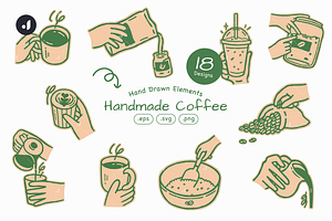 Handmade Coffee Hand Drawn