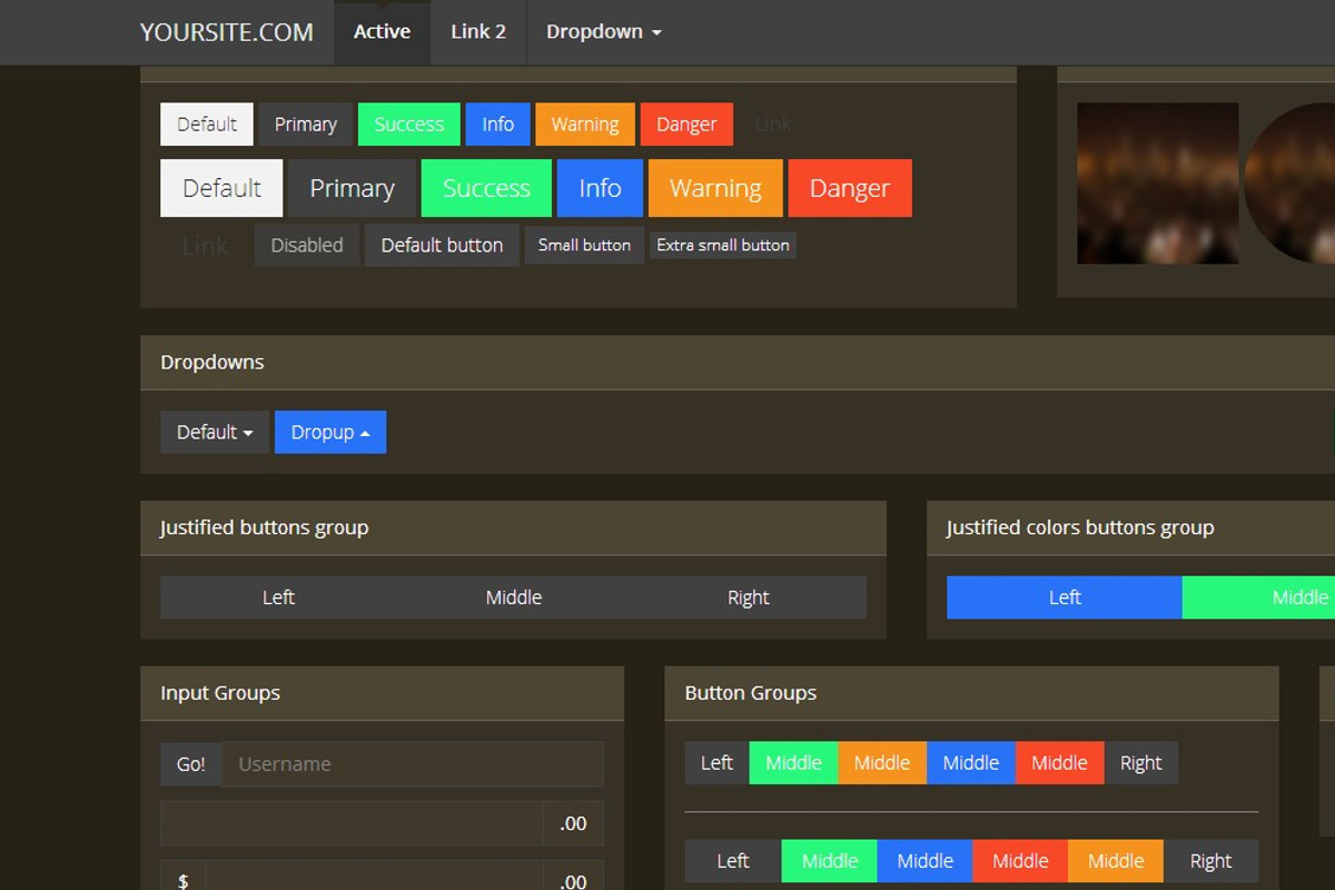Bootstrap 3.0.v. theme Flat Brown, a Bootstrap Template by Bootstraptor (Photo 3 of 5)