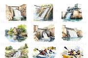 Watercolor Landscape River, Lake PNG, a Decorative Illustration by BrushstrokeArtGB (Thumbnail 5 of 9)