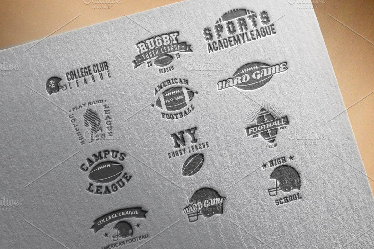 American Football Logo Badges Bundle, a Branding & Logo Template by JeksonGraphics (Photo 11 of 12)