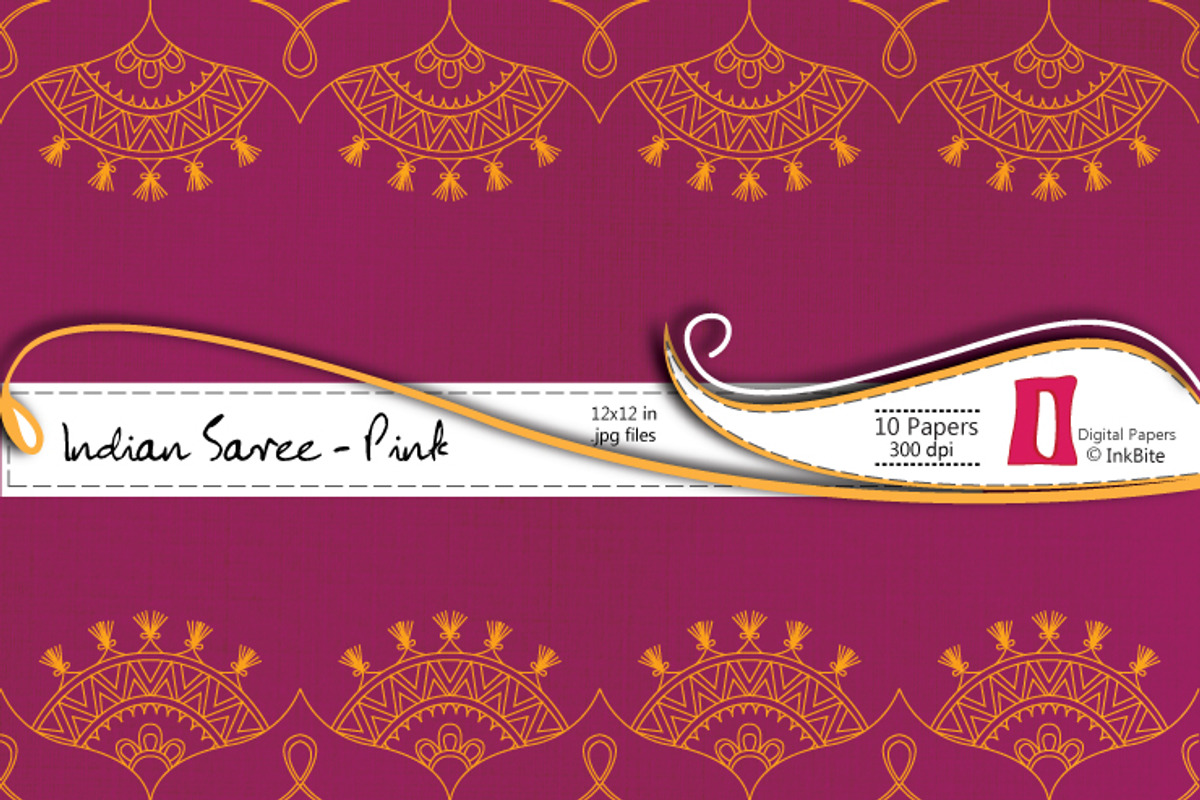 Indian Saree Paper Pack Pink preview 4