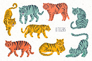 Tropical Tiger Abstract Boho Set, an Object Graphic by MaNechaeva (Thumbnail 2 of 10)