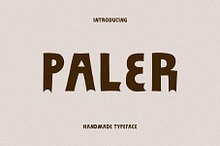 Paler | Handmade Display Font