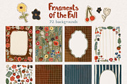 Fall Cottagecore Frames Backgrounds, a Decorative Illustration by whiteheartdesign (Thumbnail 7 of 22)