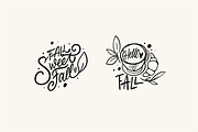 Autumn & Fall Lettering Set, a Seasonal Illustration by Oktyabr (Thumbnail 4 of 6)