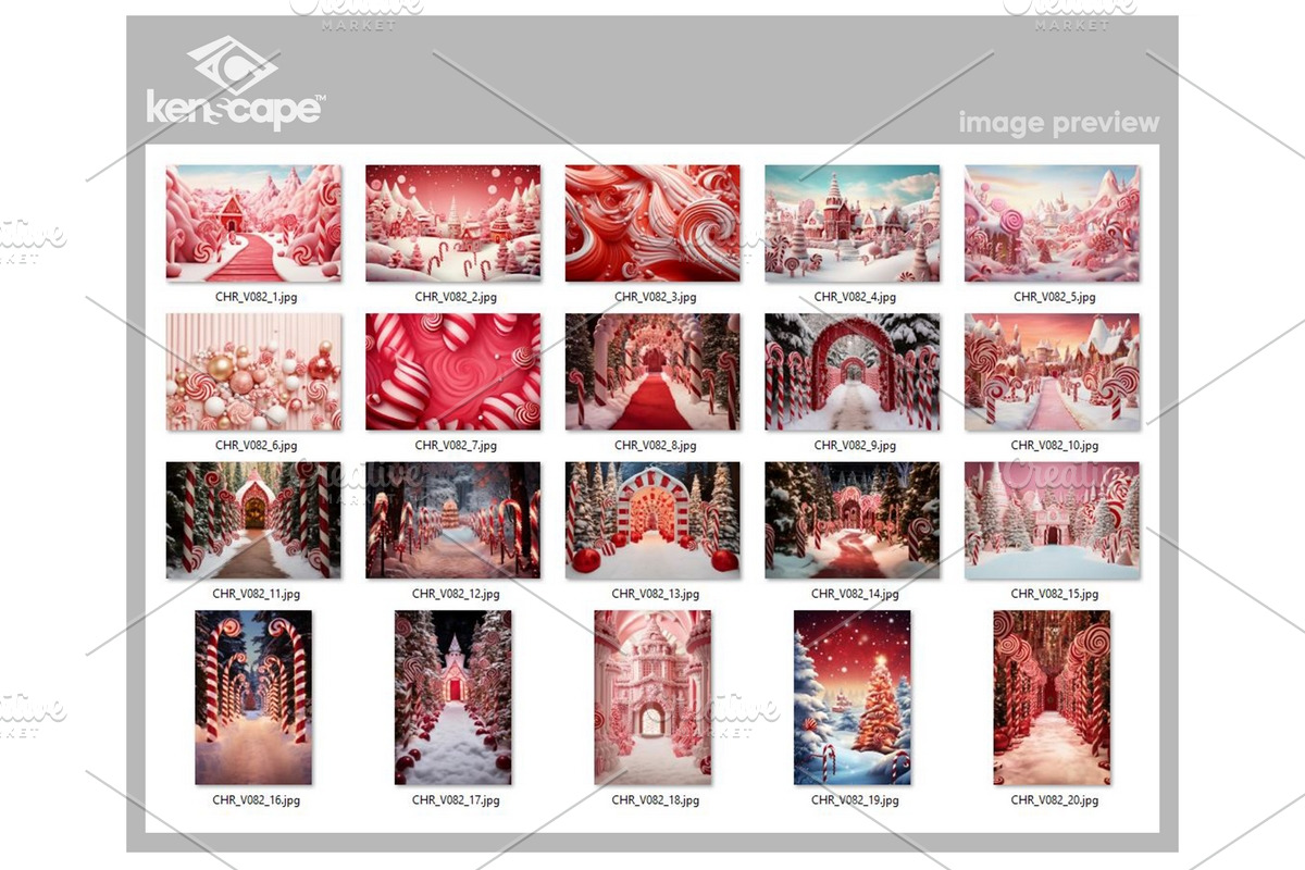 Candy Cane Christmas Backdrop, a Background Photo by KenScape (Photo 3 of 3)