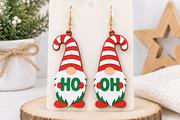 Christmas Gnome Earrings Laser Cut, a Seasonal Illustration by Canvas Craft (Thumbnail 2 of 4)