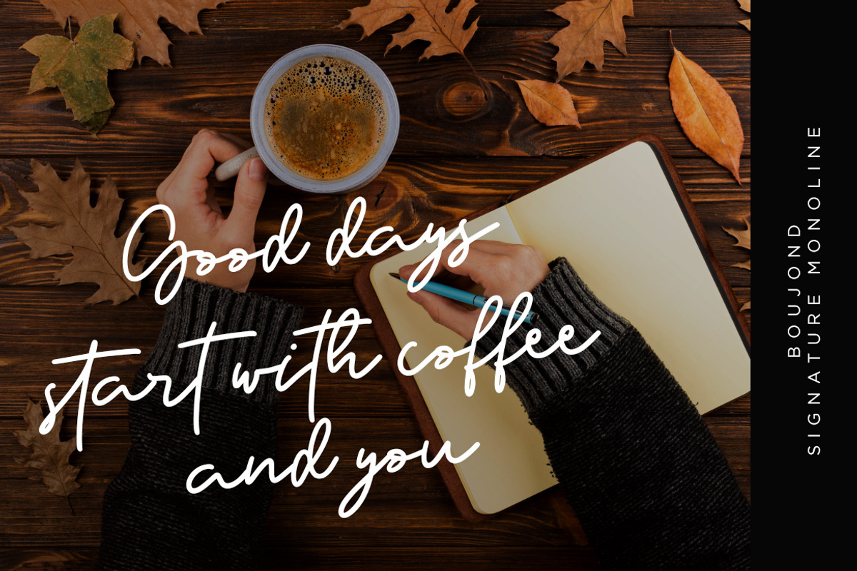 Boujond Signature Business Font preview 4
