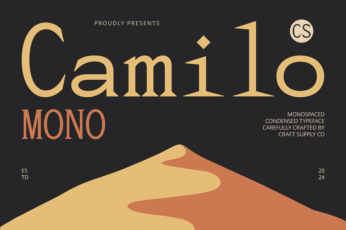 CS Camilo Mono – Monospaced Font, a Sans Serif Font by Craft Supply Co. (Photo 1 of 8)