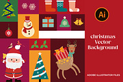 Christmas Vector Background, a Decorative Illustration by Believe Creatives (Thumbnail 1 of 3)