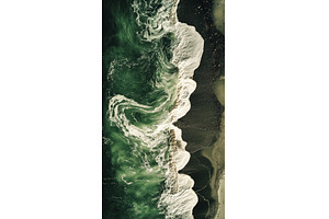 Sunset waves on the shore, a Nature Photo by Beautiful things