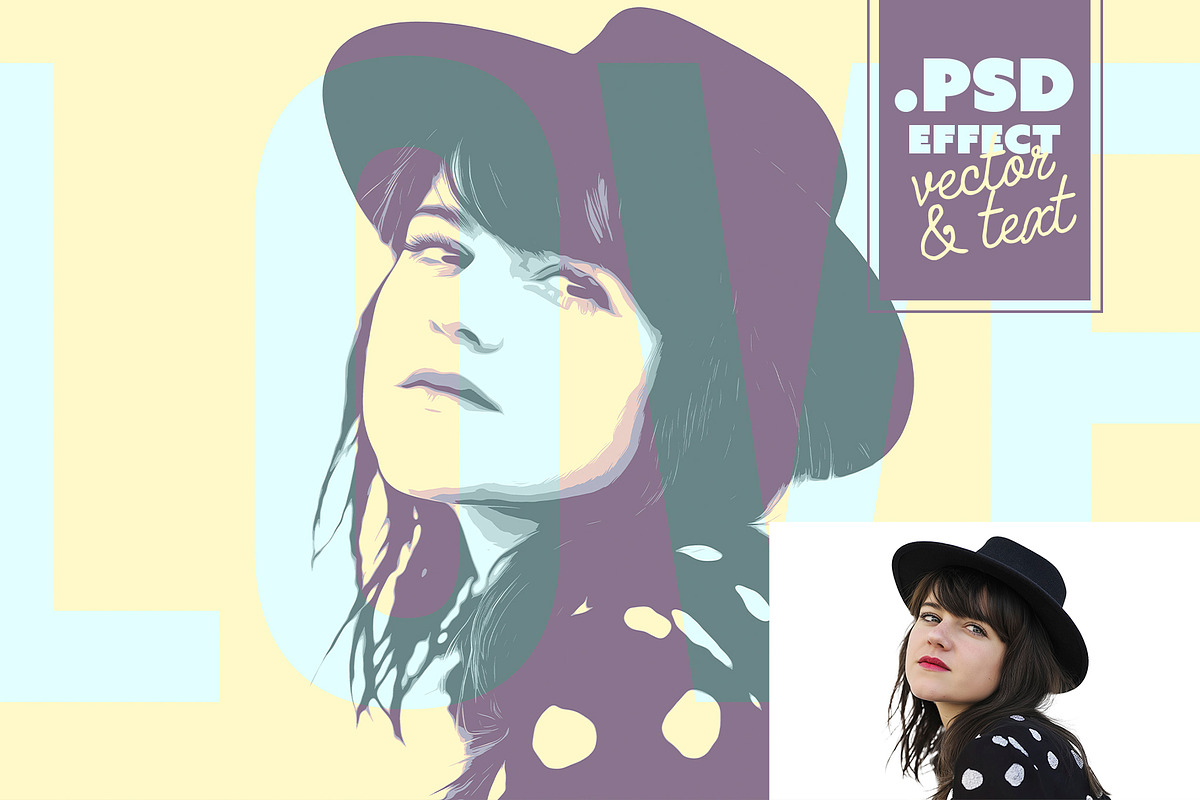 Vector Portrait Effect PSD, a Layer Style Add-On by McLittle Stock (Photo 1 of 4)