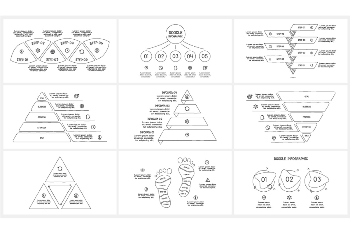 Set Doodle Presentation Canva, a Presentation Template by Infographics project (Photo 12 of 16)
