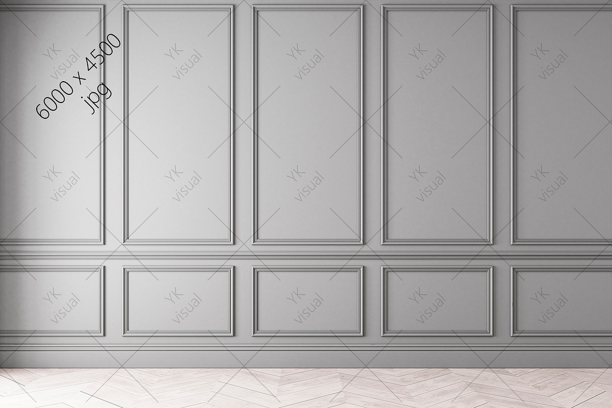 Gray empty interior. Mockup., a Household Mockup by YKvisual