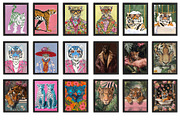 Tiger wall print, animal wall poster, an Animal Photo by Chipshpow Graphics (Thumbnail 5 of 7)