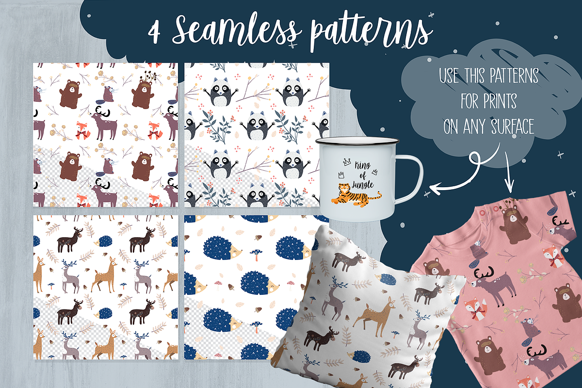 Forest Friends Graphic Pack, an Animal Illustration by 2dvillShop (Photo 3 of 10)