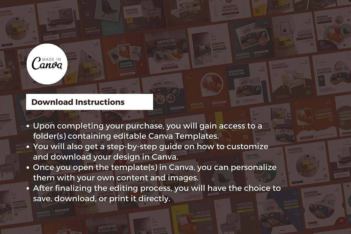 Modern Furniture Canva Flyer Bundle, a Social Media Template by MK Creatives (Photo 2 of 2)