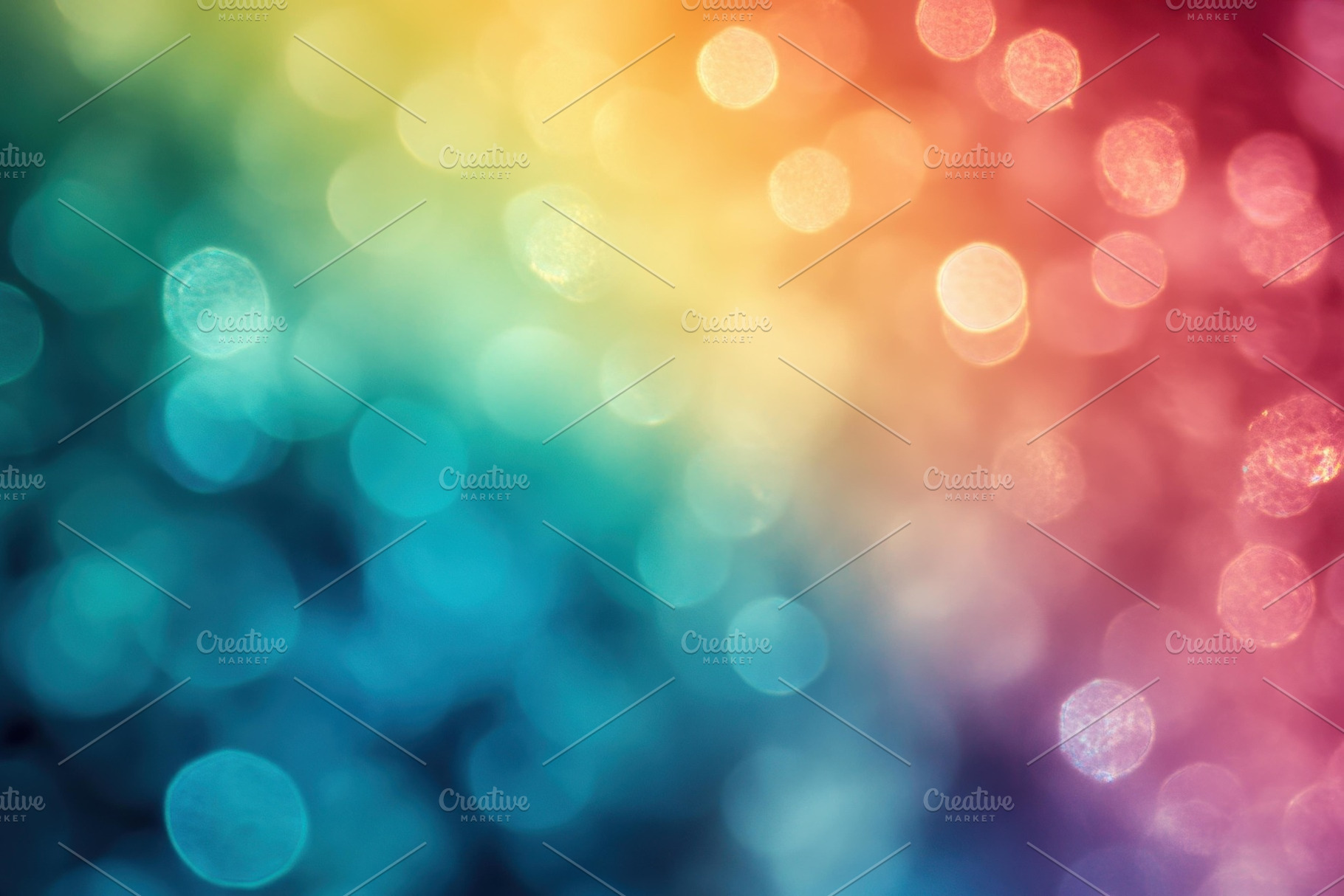 Colorful bokeh lights blend together, a Photo by Tanuart