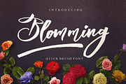 Blomming - Brush Font, a Script Font by Cruzine (Thumbnail 1 of 10)