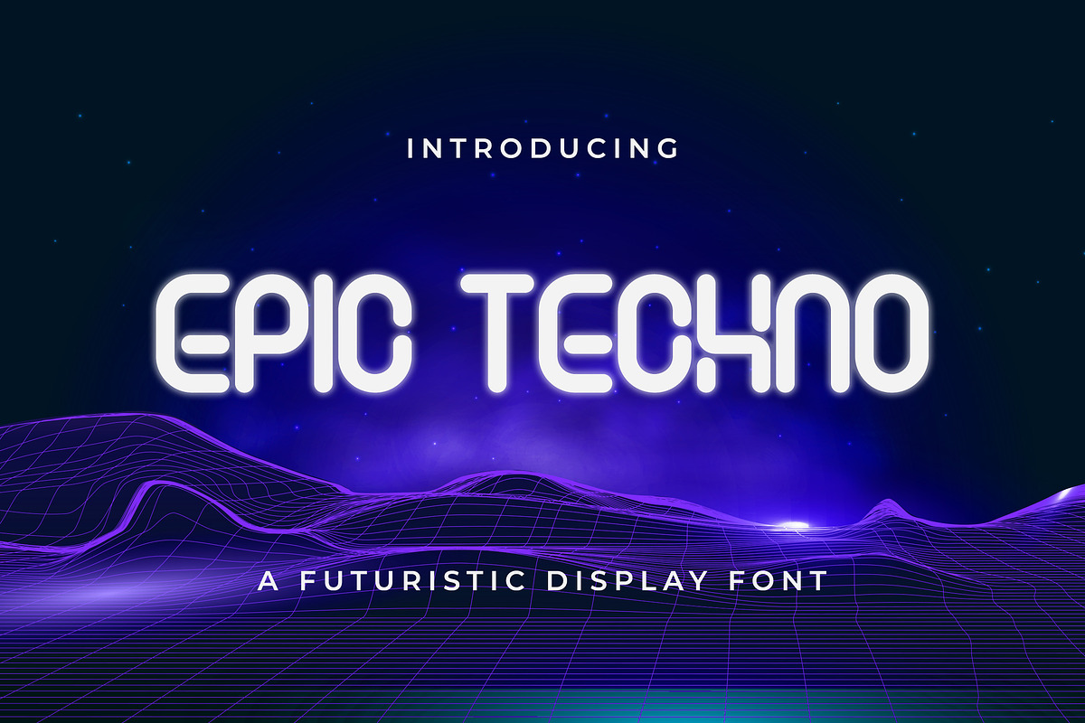 Epic Techno - Futuristic Font, a Sans Serif Font by BlancaLab Studio (Photo 1 of 7)