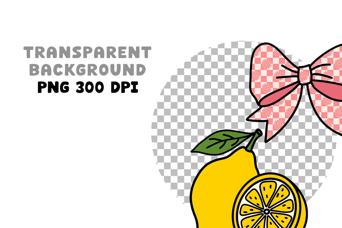 Lemon Coquette Clipart & Patterns, an Object Graphic by Brush Lab (Photo 4 of 4)