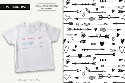 Love Arrows Vector Clipart Set