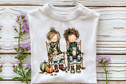 Autumn Kids PNG Clipart, a Seasonal Illustration by OK Design (Thumbnail 5 of 6)