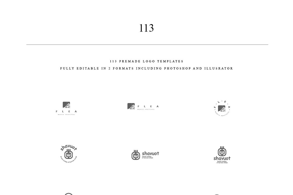 113 PREMADE BRANDING LOGO PACK, a Branding & Logo Template by pawellpi (Photo 2 of 68)