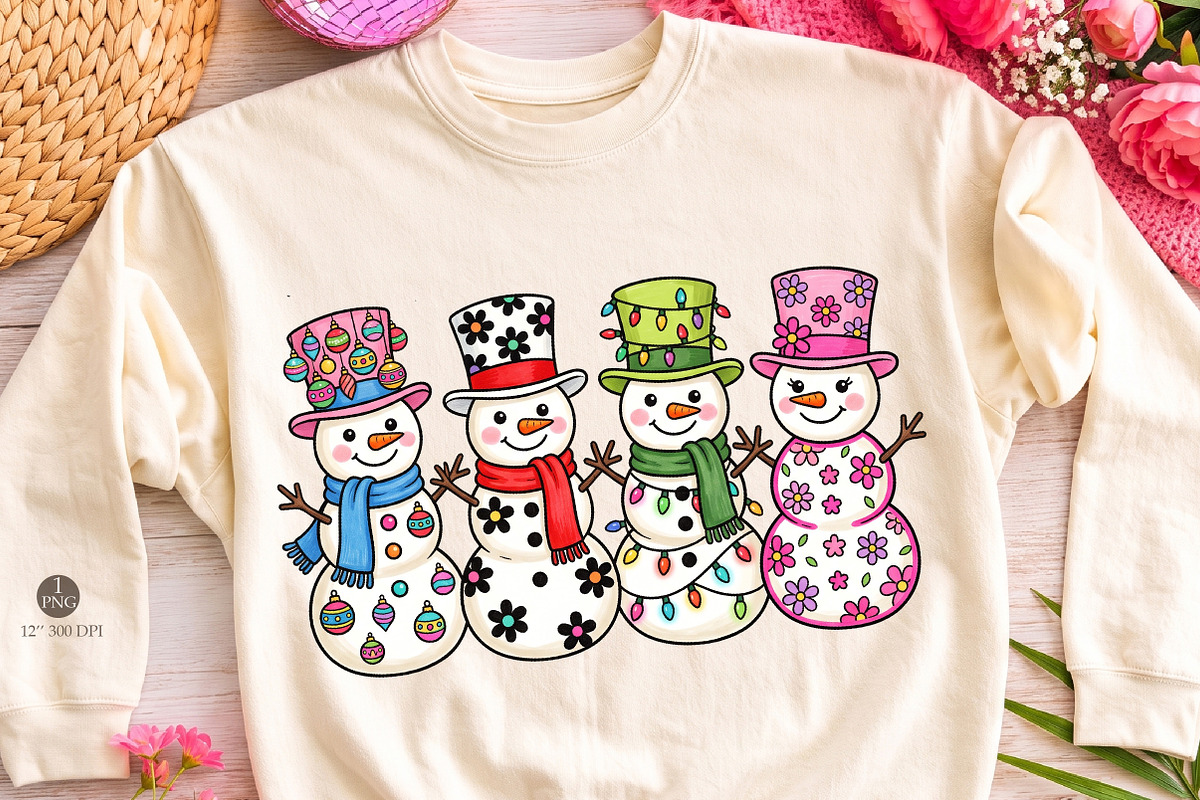 Preppy Snowman Christmas png, an Object Illustration by Libby Wishes (Photo 1 of 3)
