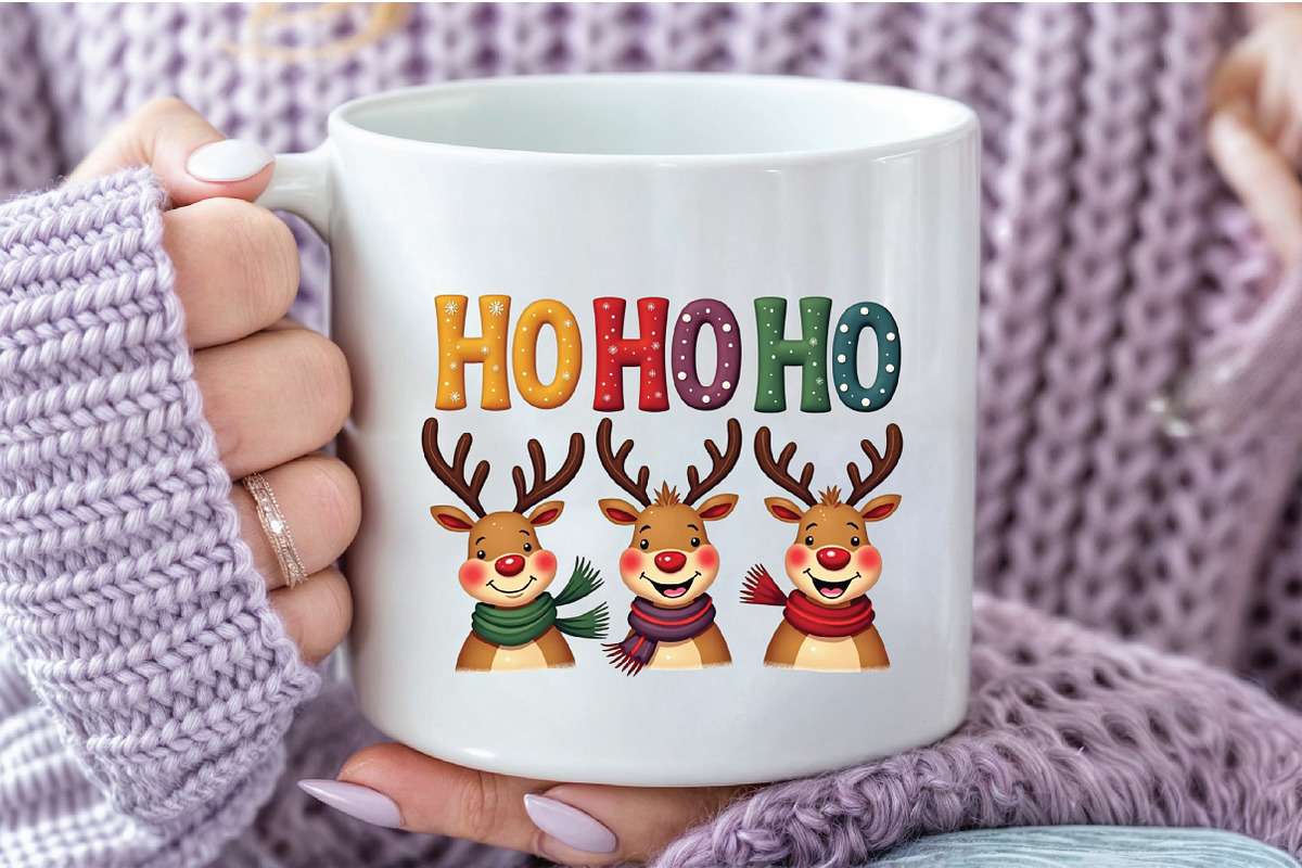 Ho Ho Ho Deer Reindeer Christmas Png, an Illustration by Libby Wishes (Photo 2 of 4)