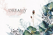 Dreamy Nature -watercolor collection, a Decorative Illustration by Khrys.art (Thumbnail 1 of 16)