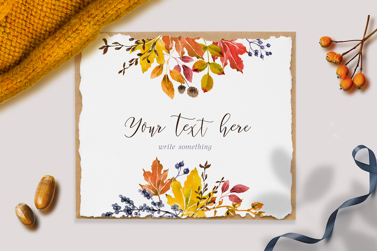 Autumn watercolor clipart, a Graphic by Cheeba Ribba Designs (Photo 3 of 5)