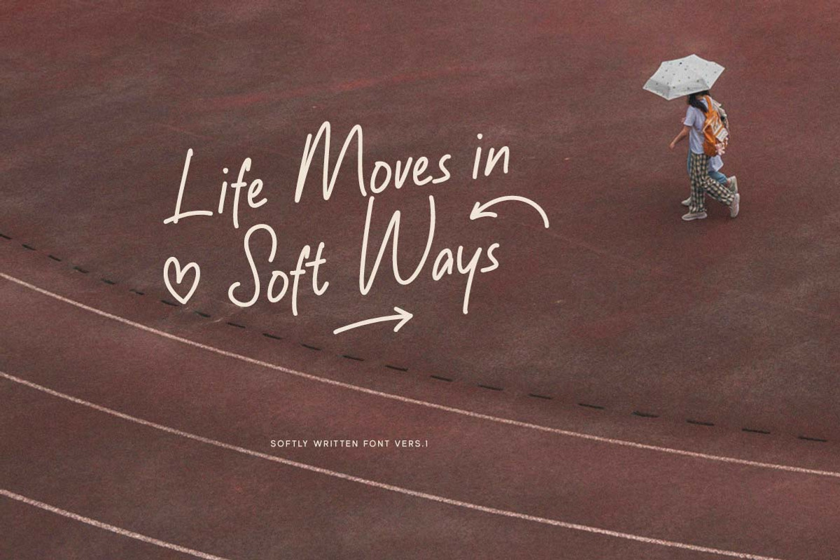 Softly Written Cozy Handwriting, a Handwritten Font by Littlehand (Photo 8 of 12)