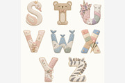 Soft Patchwork Baby Alphabet PNG, a Seasonal Illustration by Tanya Kart (Thumbnail 4 of 6)