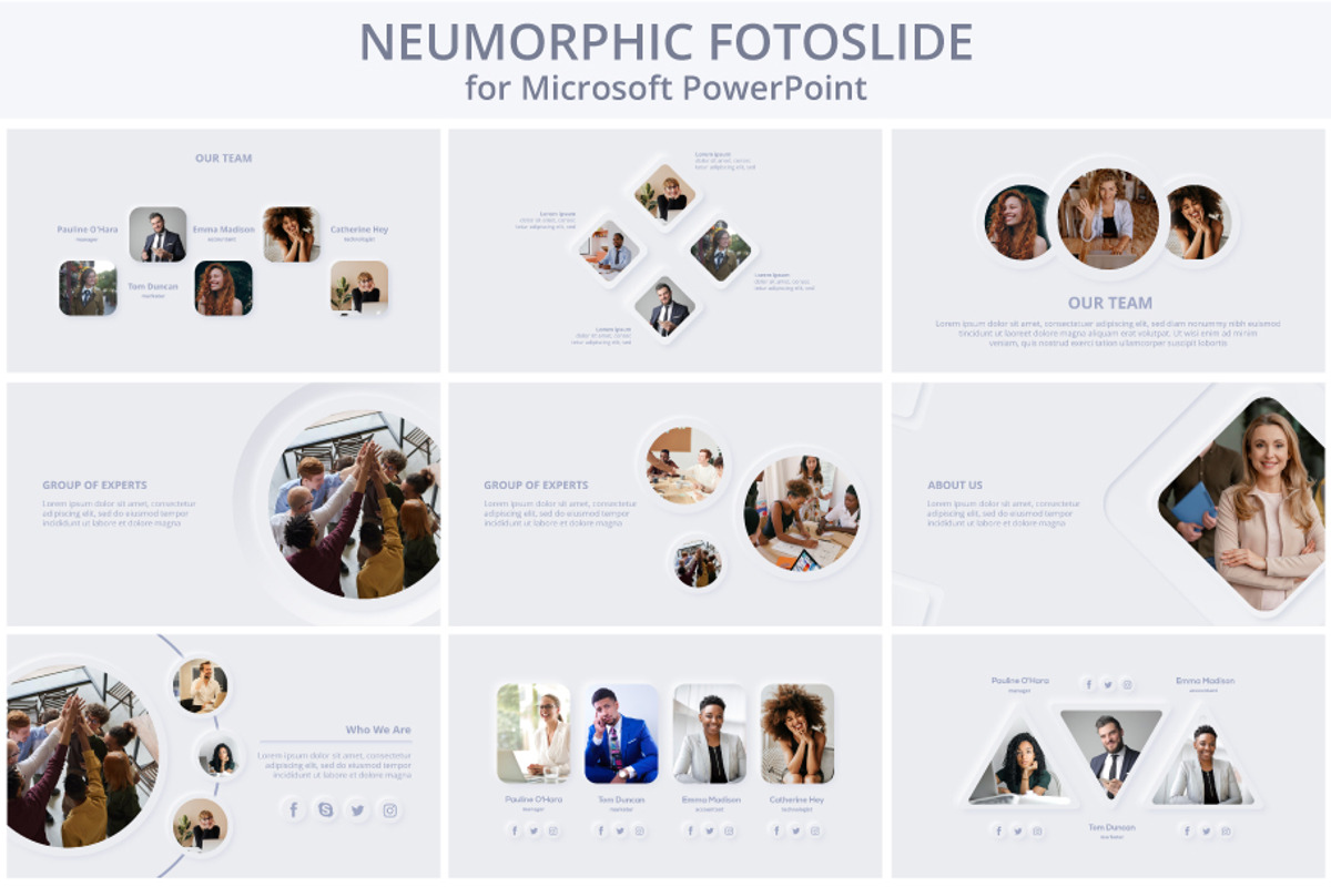 Set Neumorphic Animated Template, a Presentation Template by Infographics project (Photo 12 of 13)