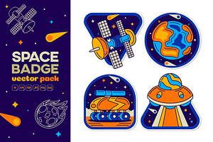 Space Badge Vector Pack 04