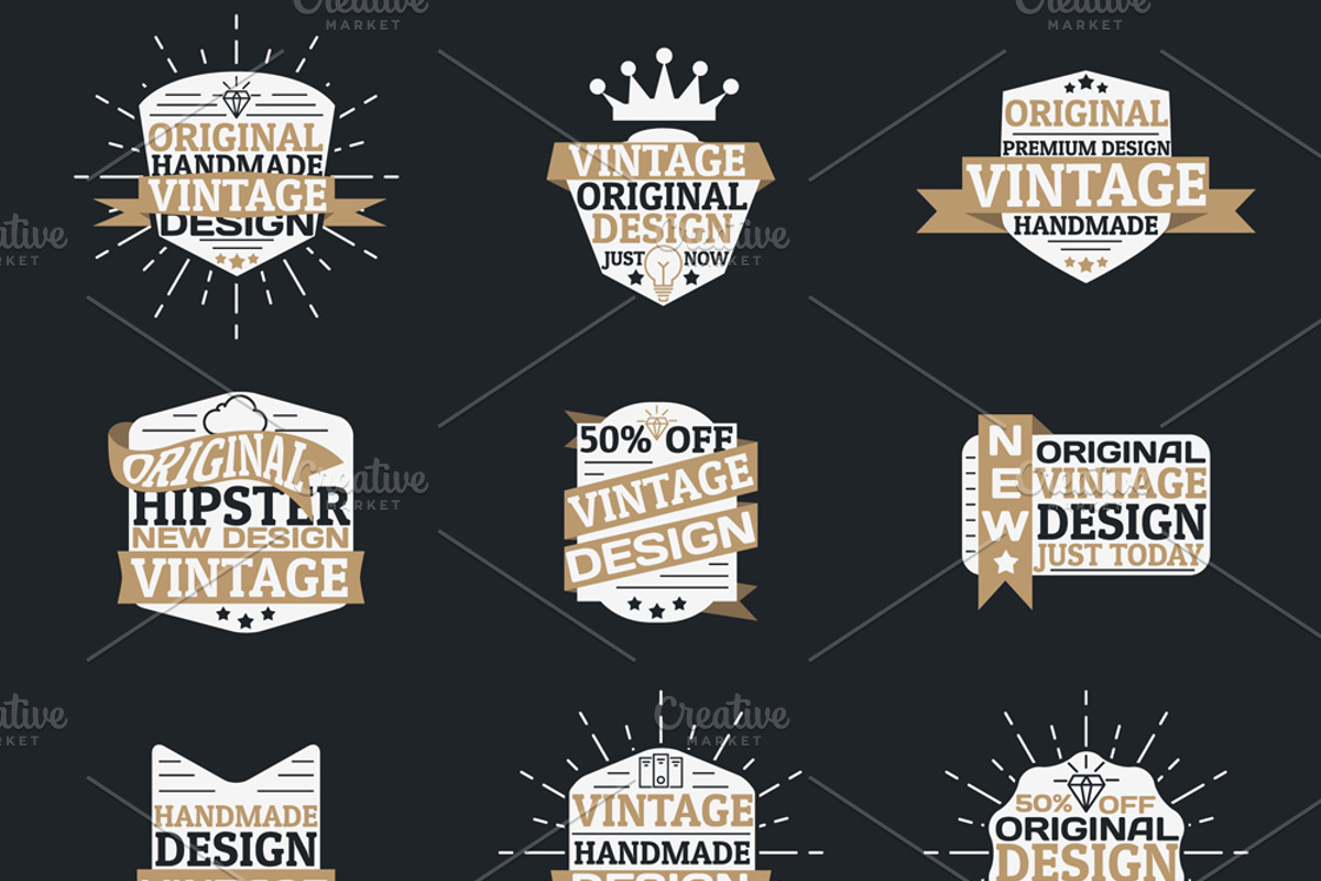 Old vintage pack. 10 HQ badges, a Templates & Theme by Nerokanji_Designs (Photo 2 of 2)
