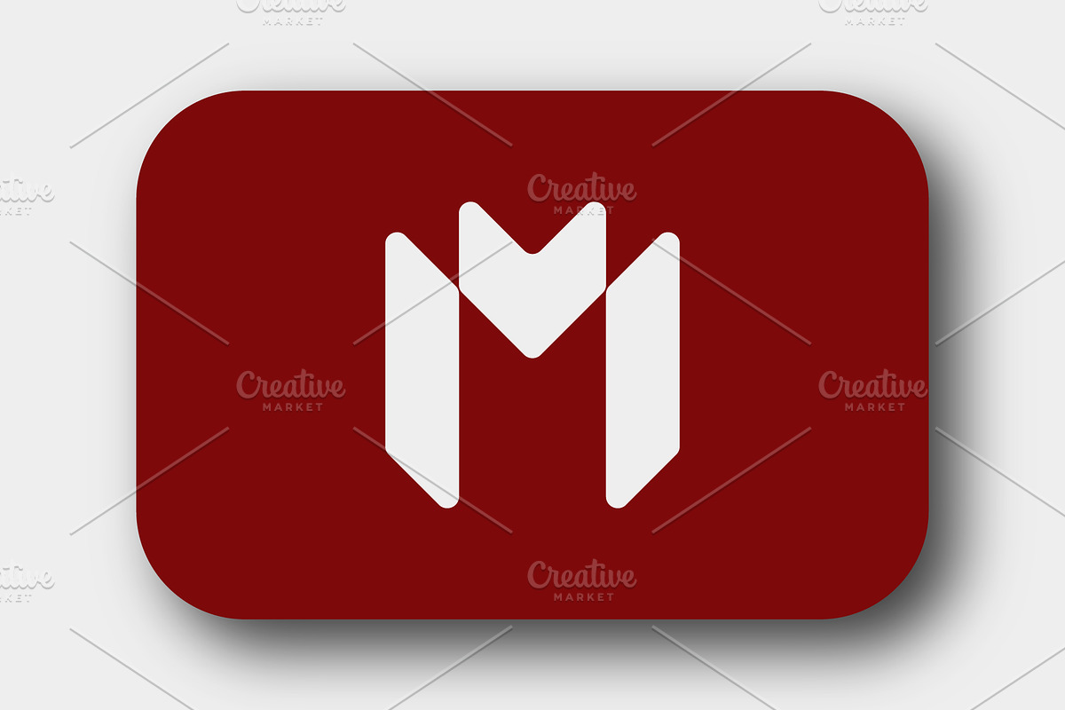 Modern Red M Logo on White Backgroun, a Branding & Logo Template by Salman Shop (Photo 2 of 4)