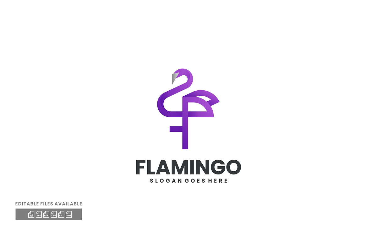 Flamingo Gradient Colorful Logo, a Branding & Logo Template by ivan_artnivora