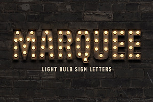 Marquee: Light Bulb Sign Letters