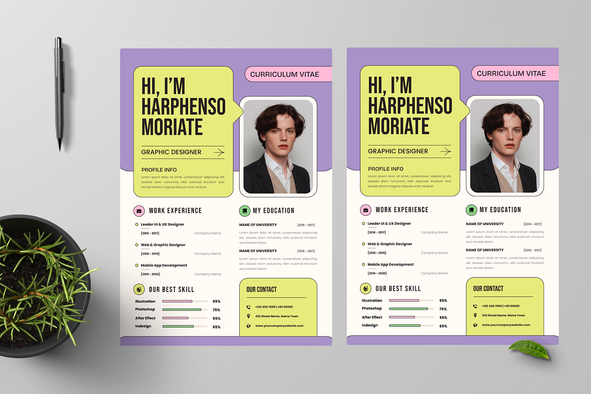 Creative CV Resume, a Resume Template by Annora Studio (Photo 4 of 6)