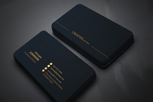 Gold Black Business Cards