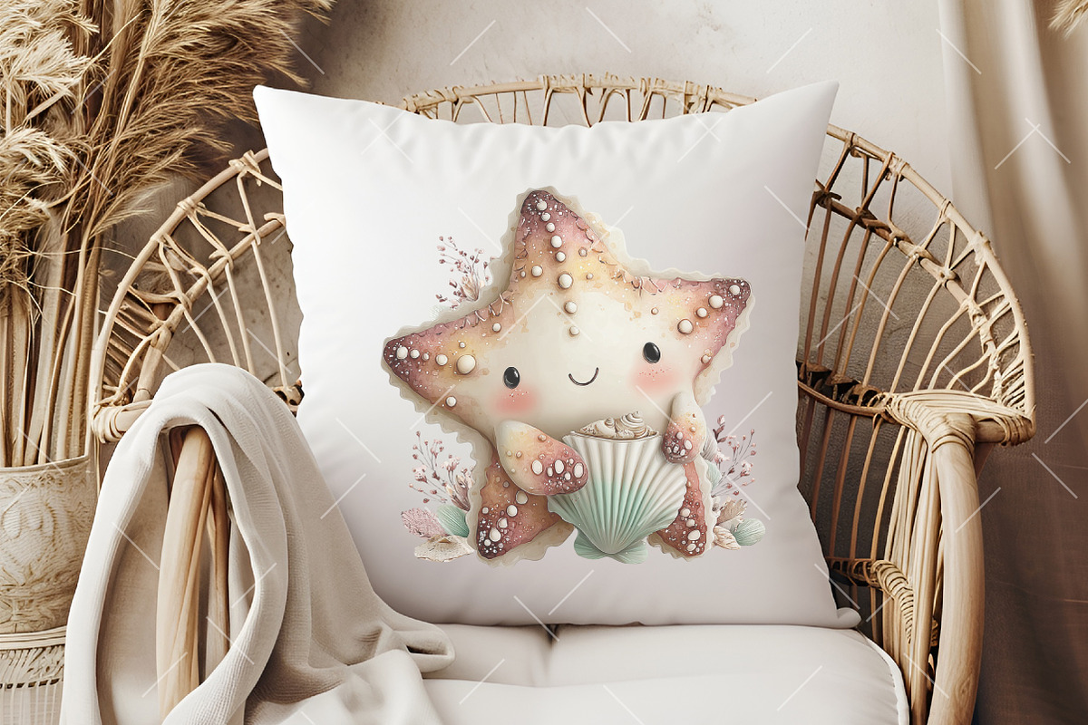 Whimsical Summer Starfish Clipart, an Illustration by OK Design (Photo 6 of 6)