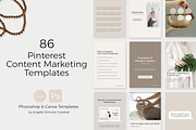 Pinterest Content Marketing Template, a Social Media Template by angela simone creative (Thumbnail 1 of 22)
